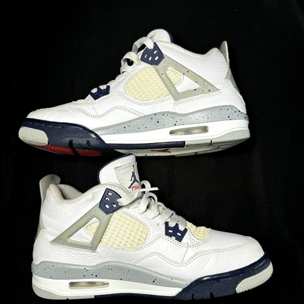 Size 7 - Nike Air Jordan 4 Retro GS Midnight Navy Men's Shoes - Picture 3 of 9